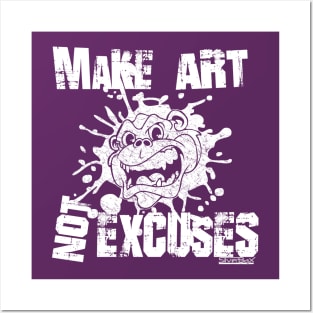 Make Art! (white) Posters and Art